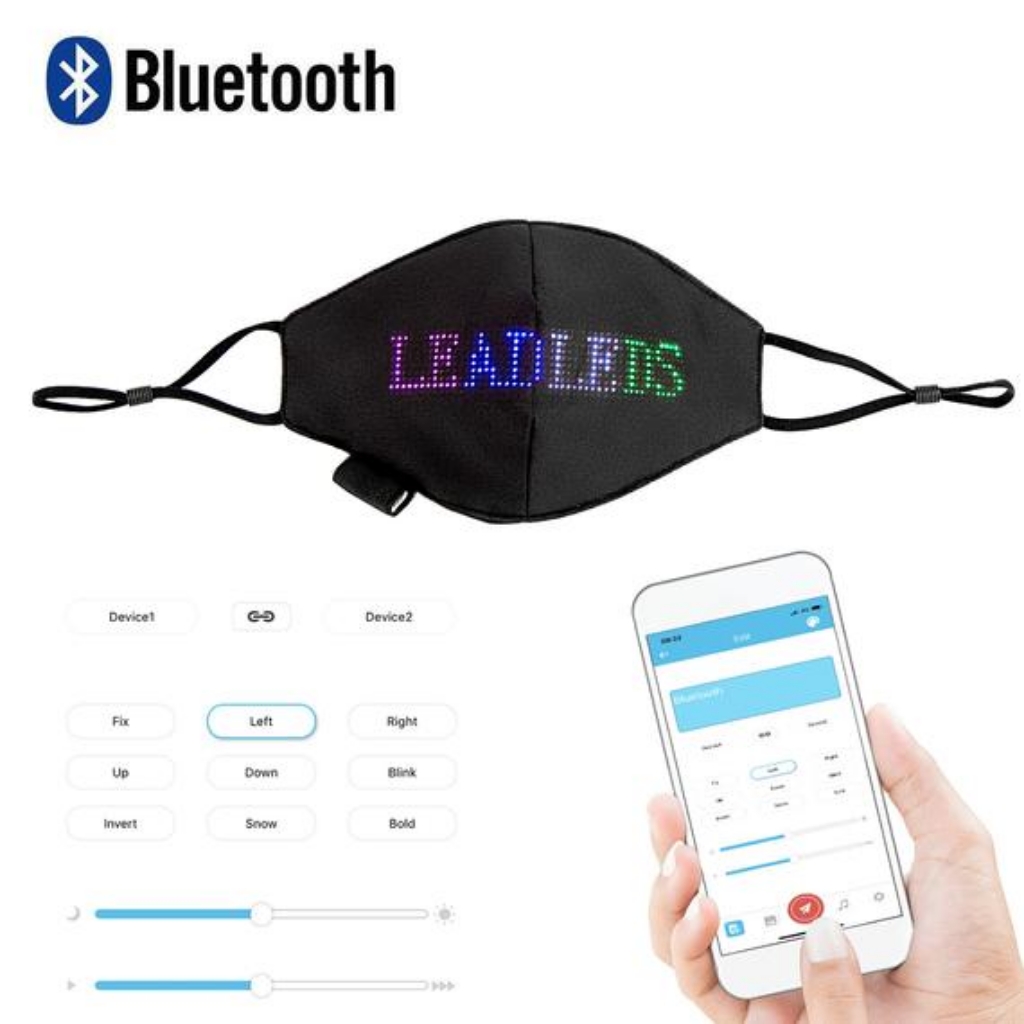 Led Text Mask Programmable Customizable